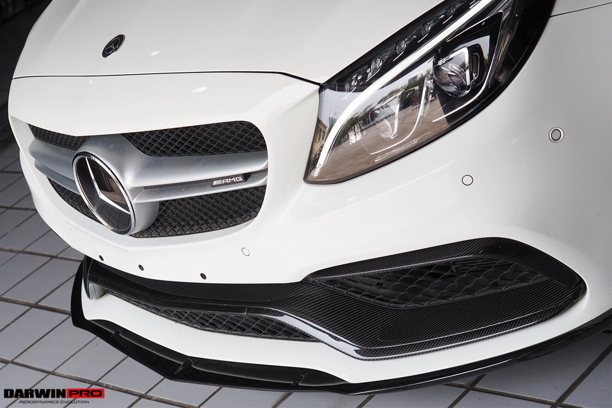 2015-2021 Mercedes Benz W205 C63/S AMG Carbon Fiber Front Bumper Trim Set (4pcs) - DarwinPRO Aerodynamics