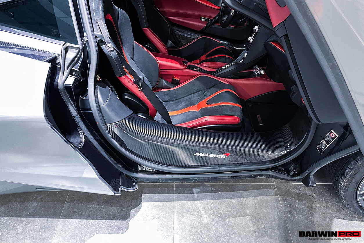 2017-2020 McLaren 720s Dry Carbon Fiber Door Sills - DarwinPRO Aerodynamics
