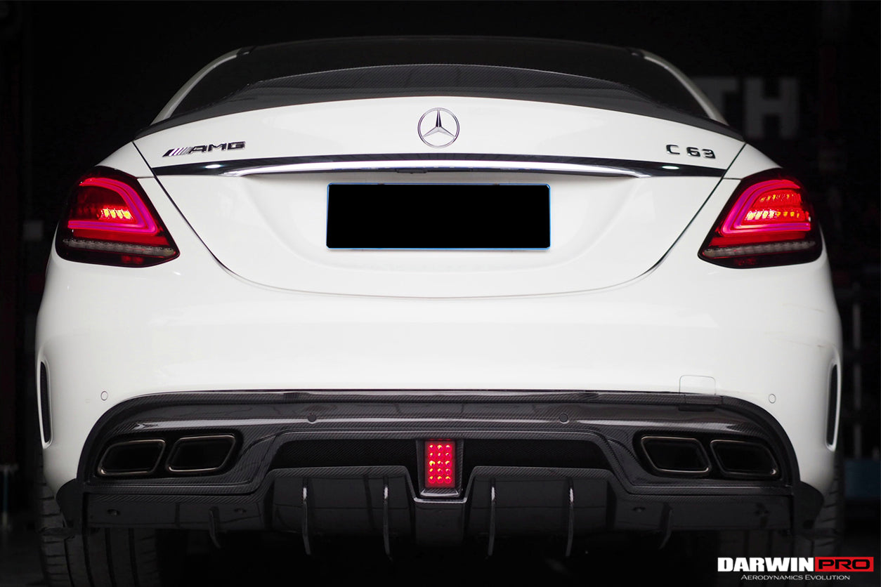 2015-2021 Mercedes Benz W205 C63/S AMG Sedan IMP Performance Carbon Fiber Rear Diffuser - DarwinPRO Aerodynamics