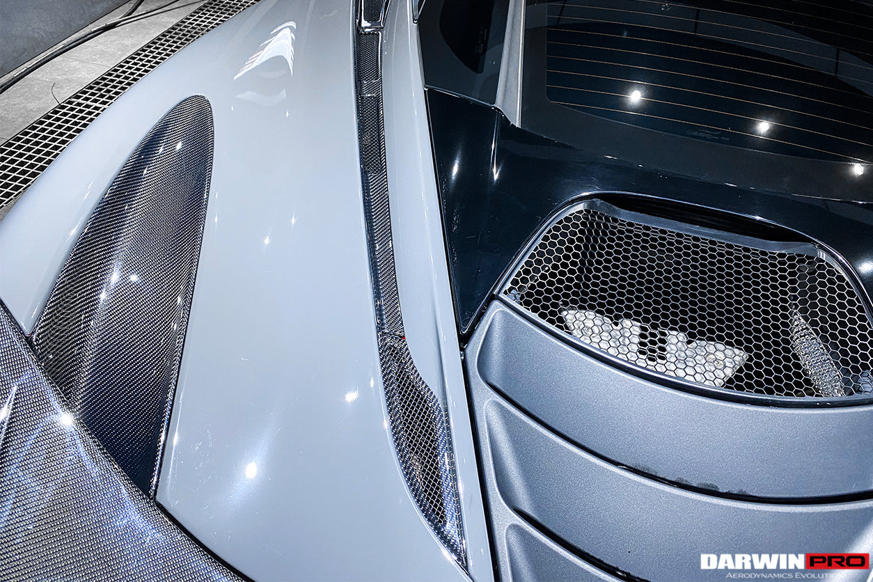2017-2021 McLaren 720s Dry Carbon Fiber Rear Trunk Air Intake Vents Replacement - DarwinPRO Aerodynamics