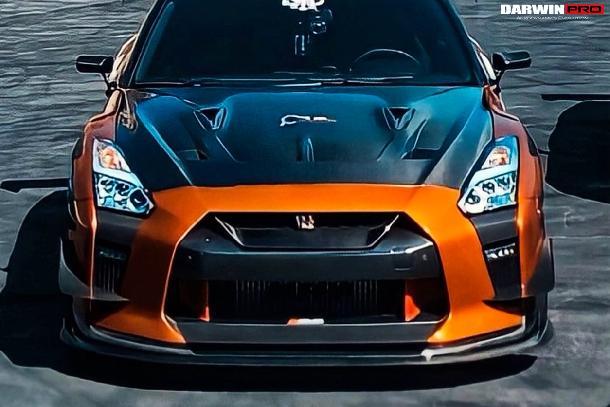 2017-2022 Nissan GTR R35 EBA BKSS Style Carbon Fiber Front Lip - DarwinPRO Aerodynamics
