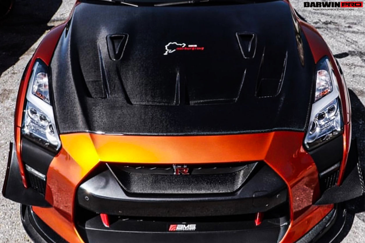 2008-2022 Nissan GTR R35 CBA/DBA/EBA BKSSII Style Carbon Fiber Hood - DarwinPRO Aerodynamics