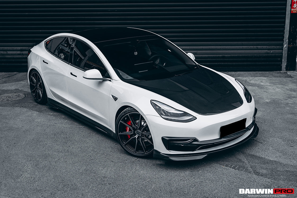 2017-2023 Tesla Model 3 IMP Performance Carbon Fiber Middle Front Lip - DarwinPRO Aerodynamics
