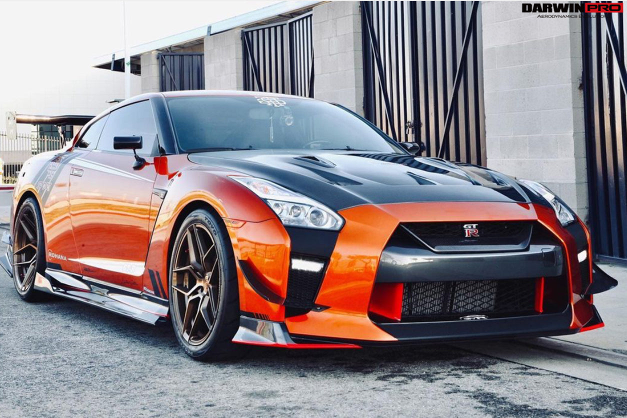 2017-2022 Nissan GTR R35 EBA BKSS Style Carbon Fiber Front Canards - DarwinPRO Aerodynamics