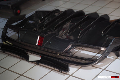 2015-2021 Mercedes Benz W205 C63/S AMG Sedan IMP Performance Carbon Fiber Rear Diffuser - DarwinPRO Aerodynamics