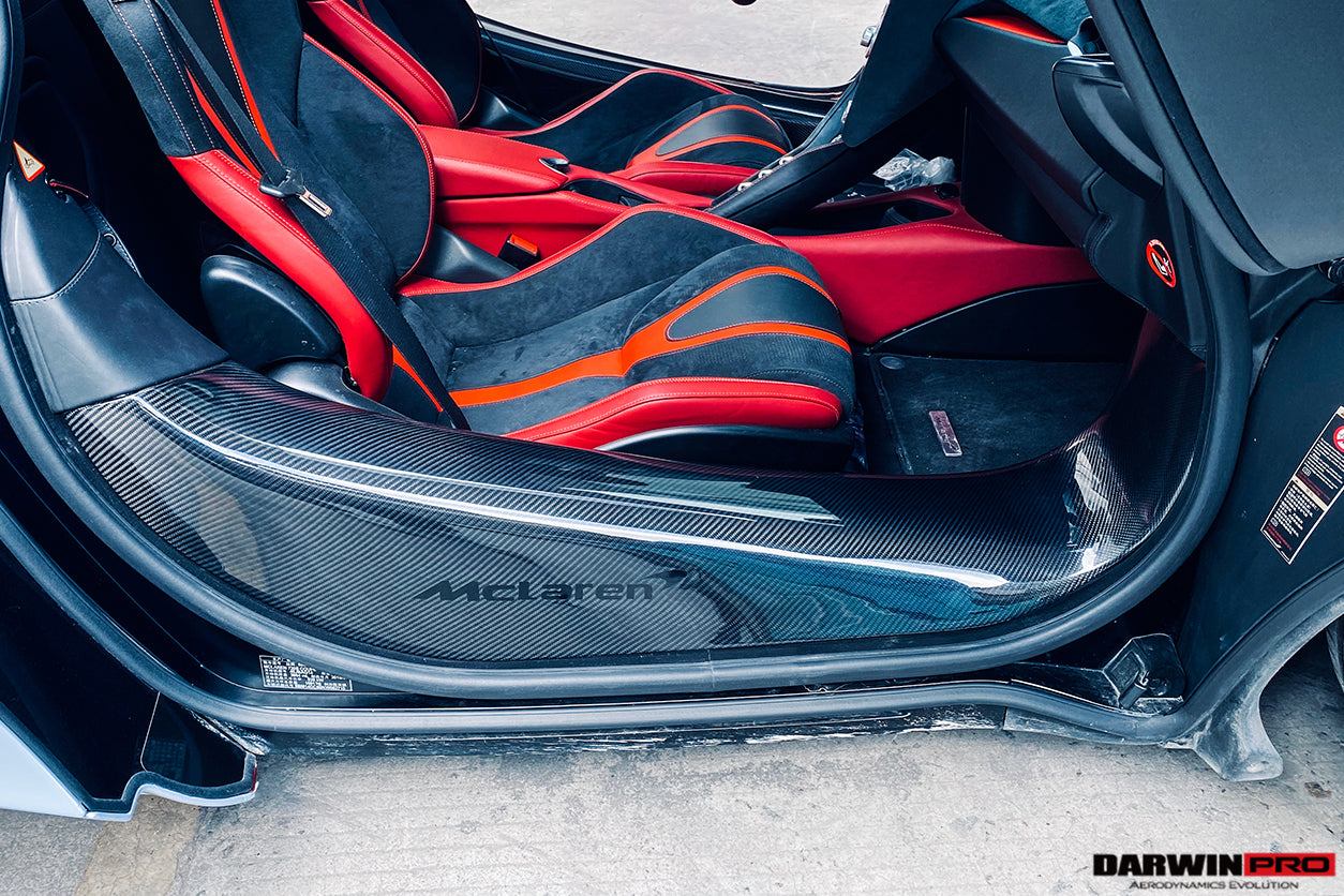 2017-2020 McLaren 720s Dry Carbon Fiber Door Sills - DarwinPRO Aerodynamics