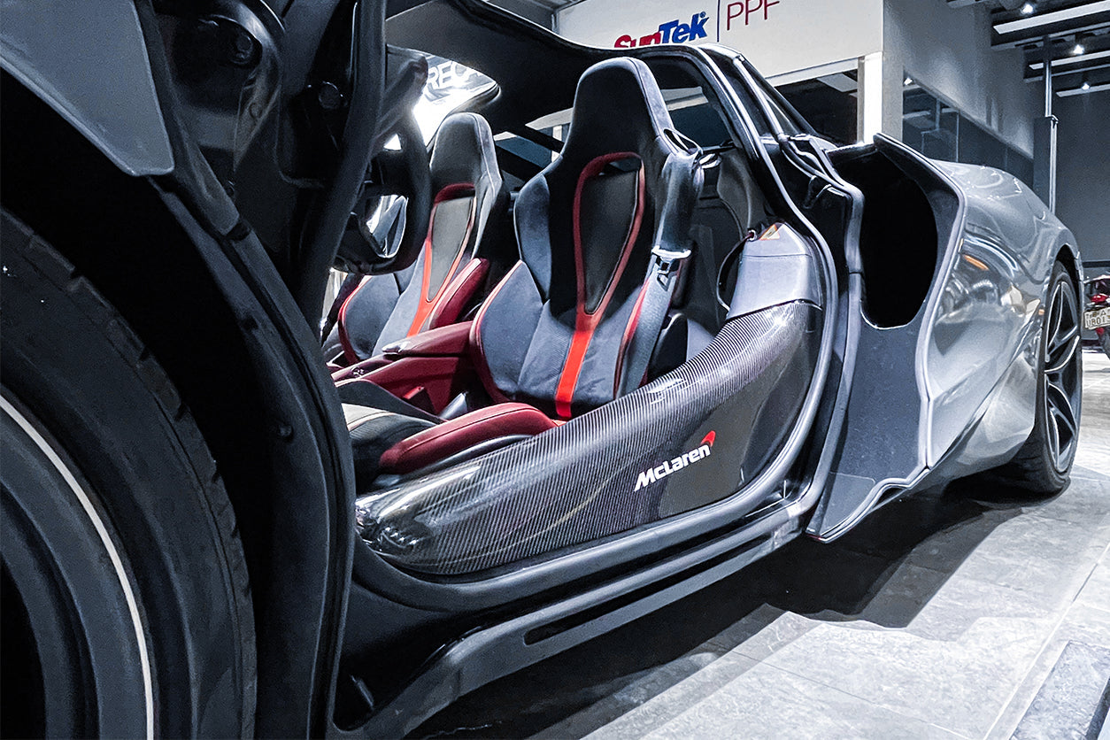 2017-2020 McLaren 720s Dry Carbon Fiber Door Sills - DarwinPRO Aerodynamics