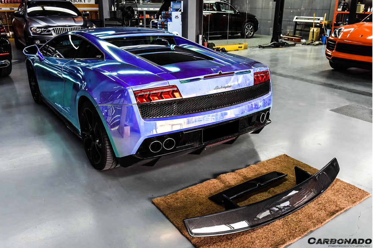 2004-2014 Lamborghini Gallardo DC Style Carbon Fiber Trunk Spoiler - Carbonado