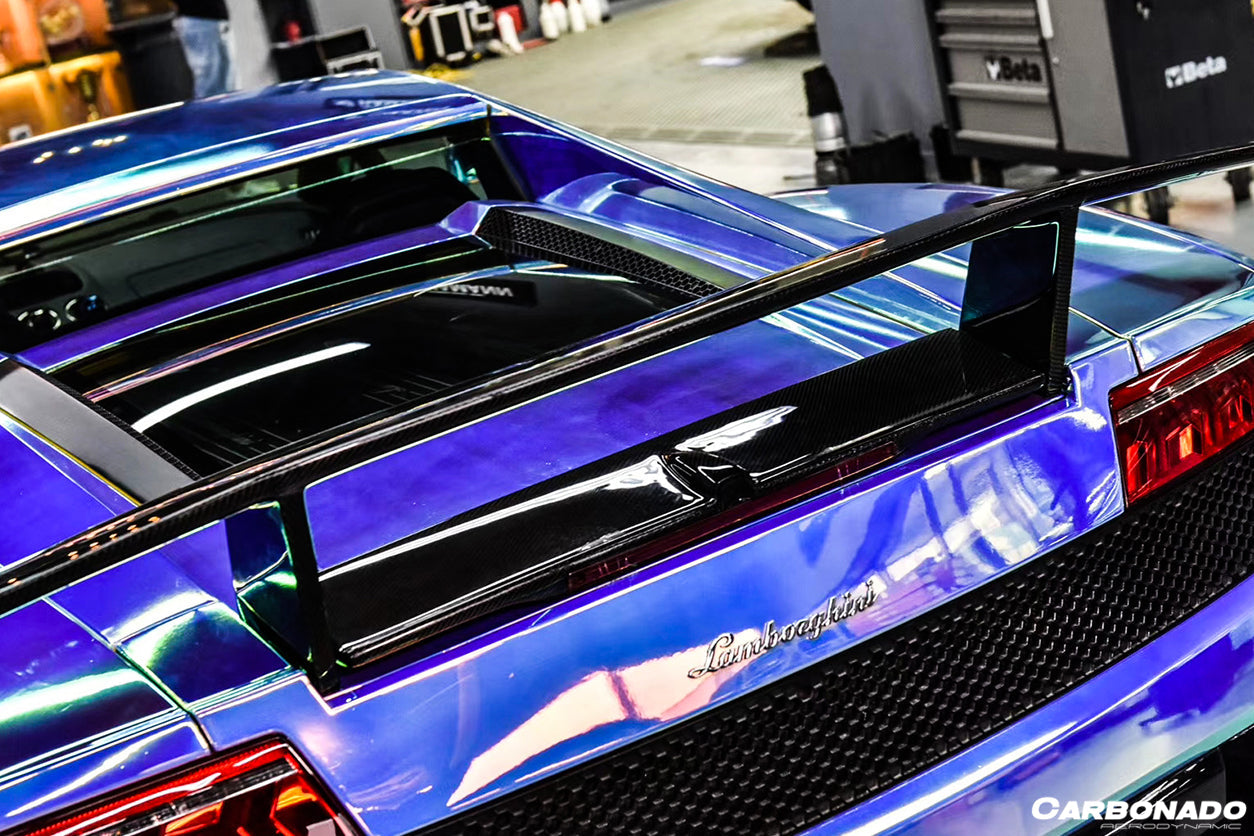 2004-2014 Lamborghini Gallardo DC Style Carbon Fiber Trunk Spoiler - Carbonado