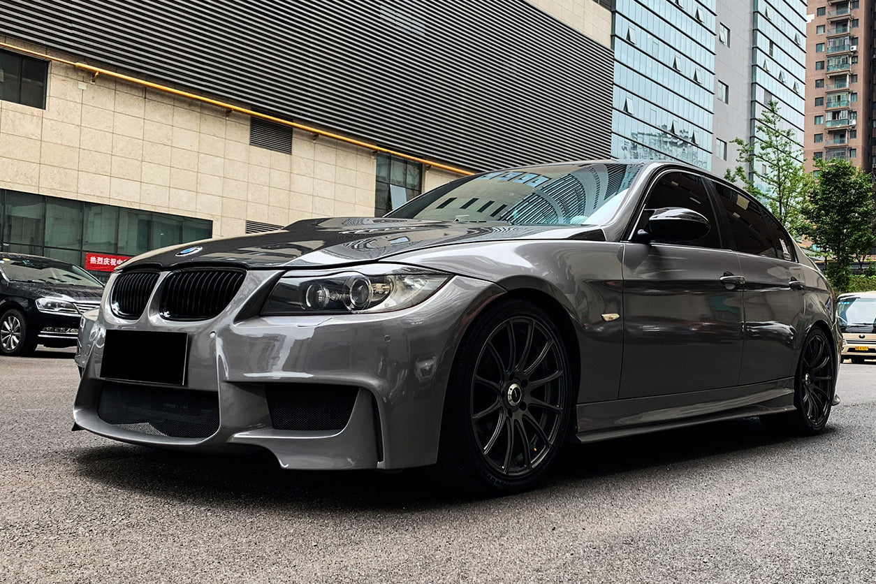 2008-2012 BMW 3 Series E90 1M Style Front Bumper with Lip Splitter - Carbonado