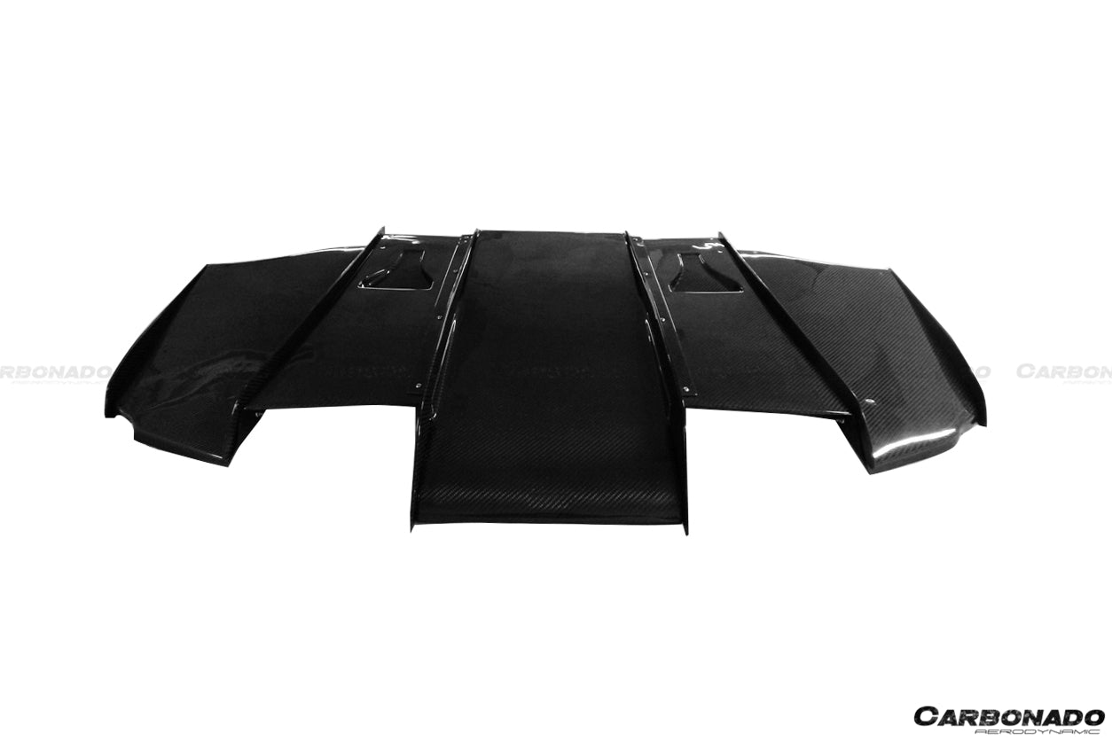 2008-2012 BMW M3 E92/E93 VA Style Carbon Fiber Rear Diffuser with Lip - Carbonado