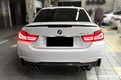 2013-2020 BMW 4 Series F32 F33 ECC Style Carbon Fiber Rear Lip (For M-Tech Only ) - Carbonado