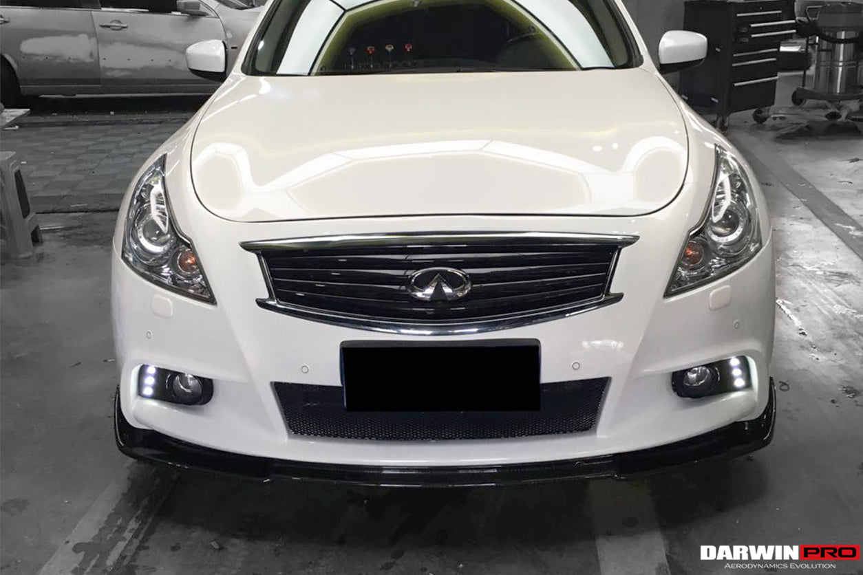 2010-2013 Infiniti G25/G37 Sedan EU Style Carbon Fiber Front Lip - DarwinPRO Aerodynamics