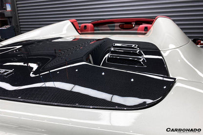 2010-2015 Ferrari 458 Spyder Style Double Carbon Fiber Engien Hood Trunk - Carbonado Aero