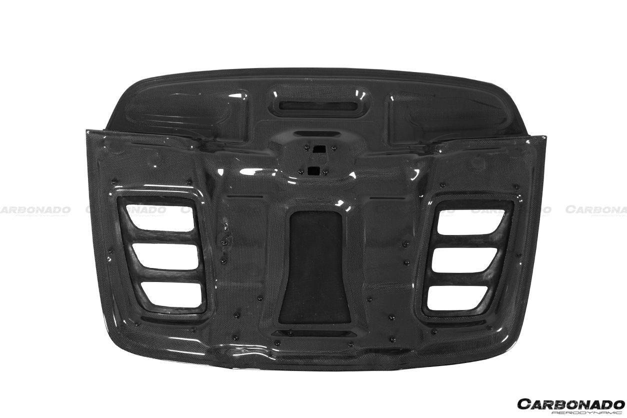 2010-2015 Ferrari 458 Spyder Style Double Carbon Fiber Engien Hood Trunk - Carbonado Aero