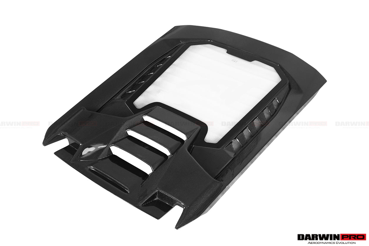 2019-2022 Lamborghini Huracan EVO Coupe Performante Style Carbon Trunk Spoiler and Engine Hood - DarwinPRO Aerodynamics