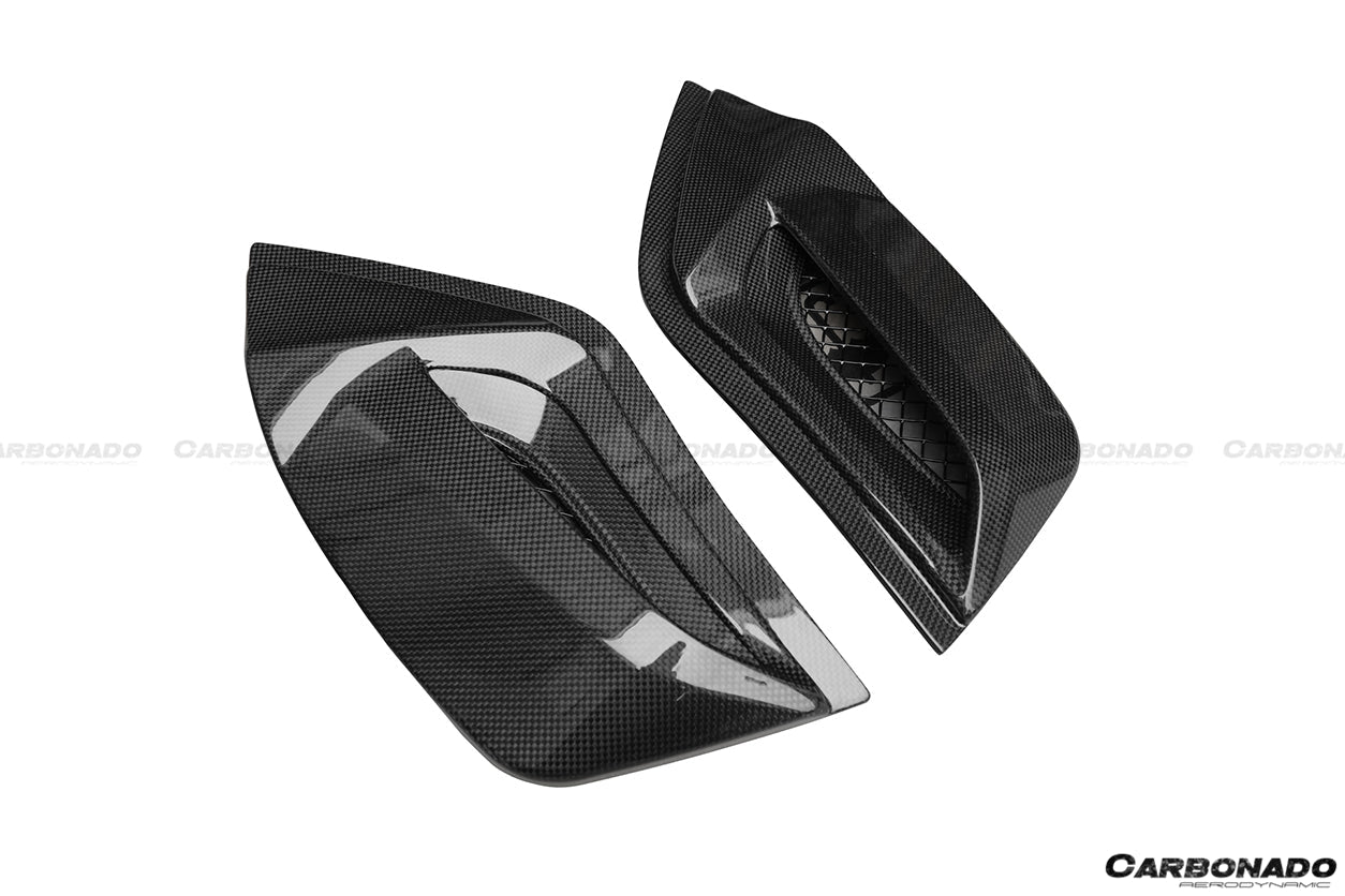 2015-2020 Ferrari 488 Spyder Dry Carbon Fiber Engine Hood With Glass - Carbonado