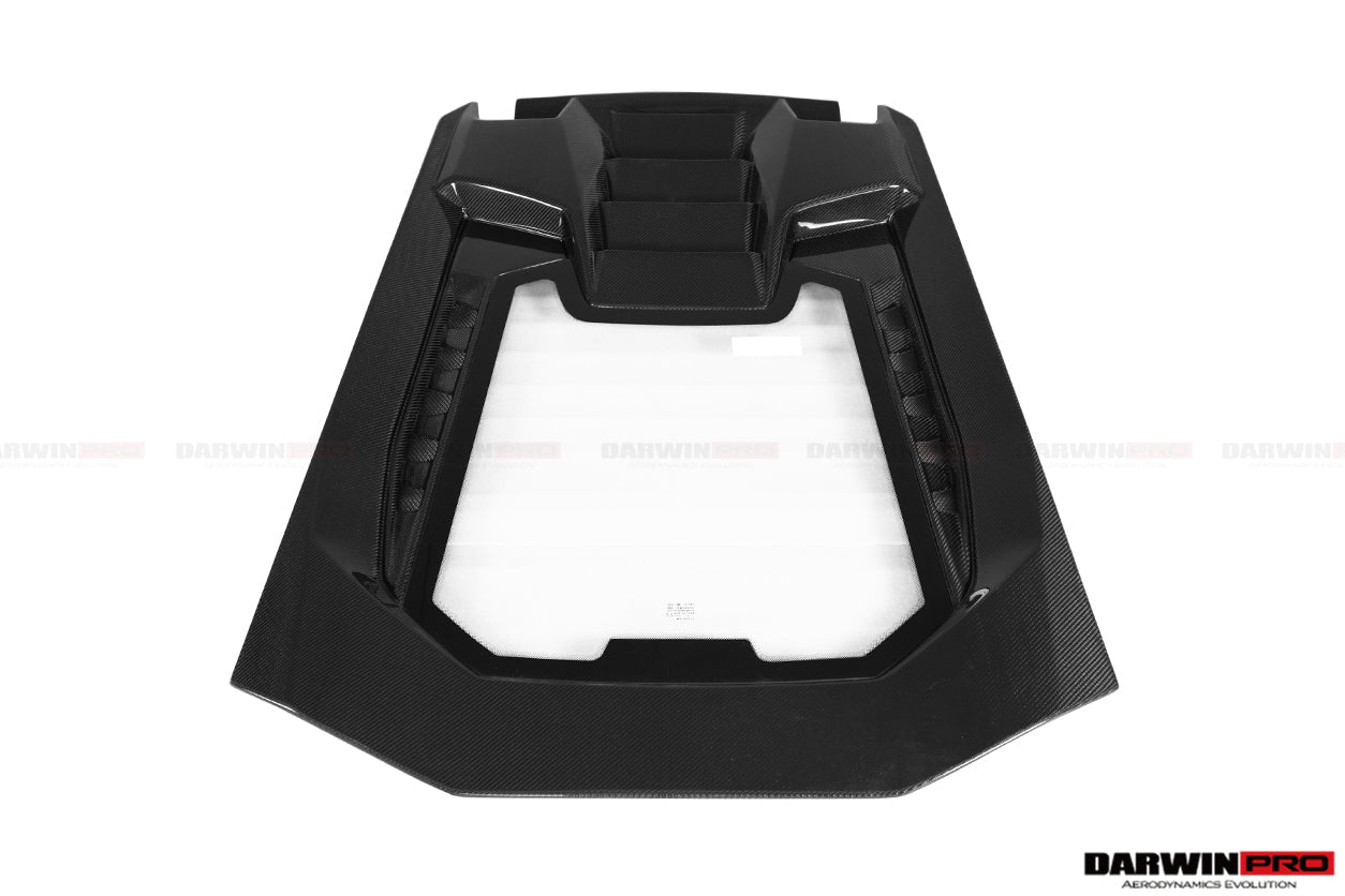 2019-2022 Lamborghini Huracan EVO Coupe Performante Style Carbon Trunk Spoiler and Engine Hood - DarwinPRO Aerodynamics
