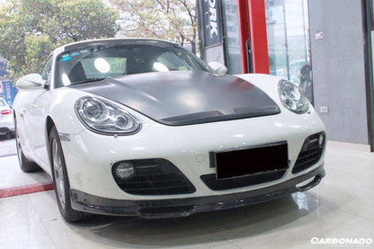 2009-2012 Porsche Cayman 987 EM Style Carbon Fiber Front Lip - Carbonado