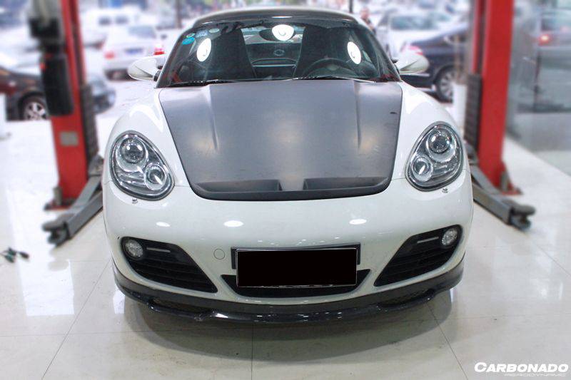 2009-2012 Porsche Cayman 987 EM Style Carbon Fiber Front Lip - Carbonado Aero
