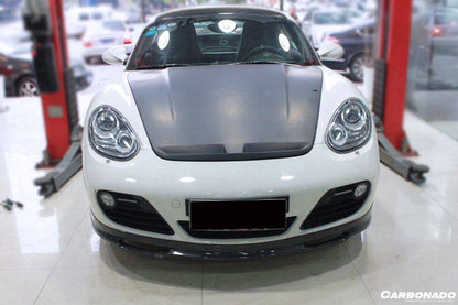 2009-2012 Porsche Cayman 987 EM Style Carbon Fiber Front Lip - Carbonado Aero