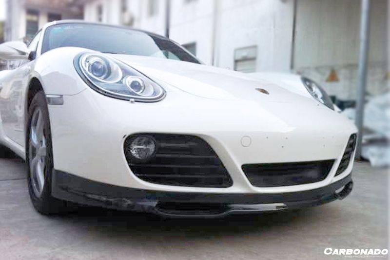 2009-2012 Porsche Cayman 987 EM Style Carbon Fiber Front Lip - Carbonado Aero