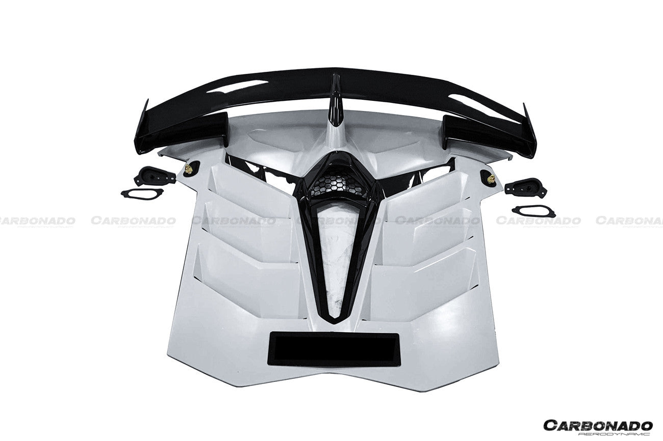 2011-2021 Lamborghini Aventador LP700 LP740 LP750 Coupe/Roadster SVJ Style Part DRY Carbon Fiber Engine Hood And Wing - Carbonado