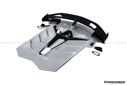 2011-2021 Lamborghini Aventador LP700 LP740 LP750 Coupe/Roadster SVJ Style Part DRY Carbon Fiber Engine Hood And Wing - Carbonado