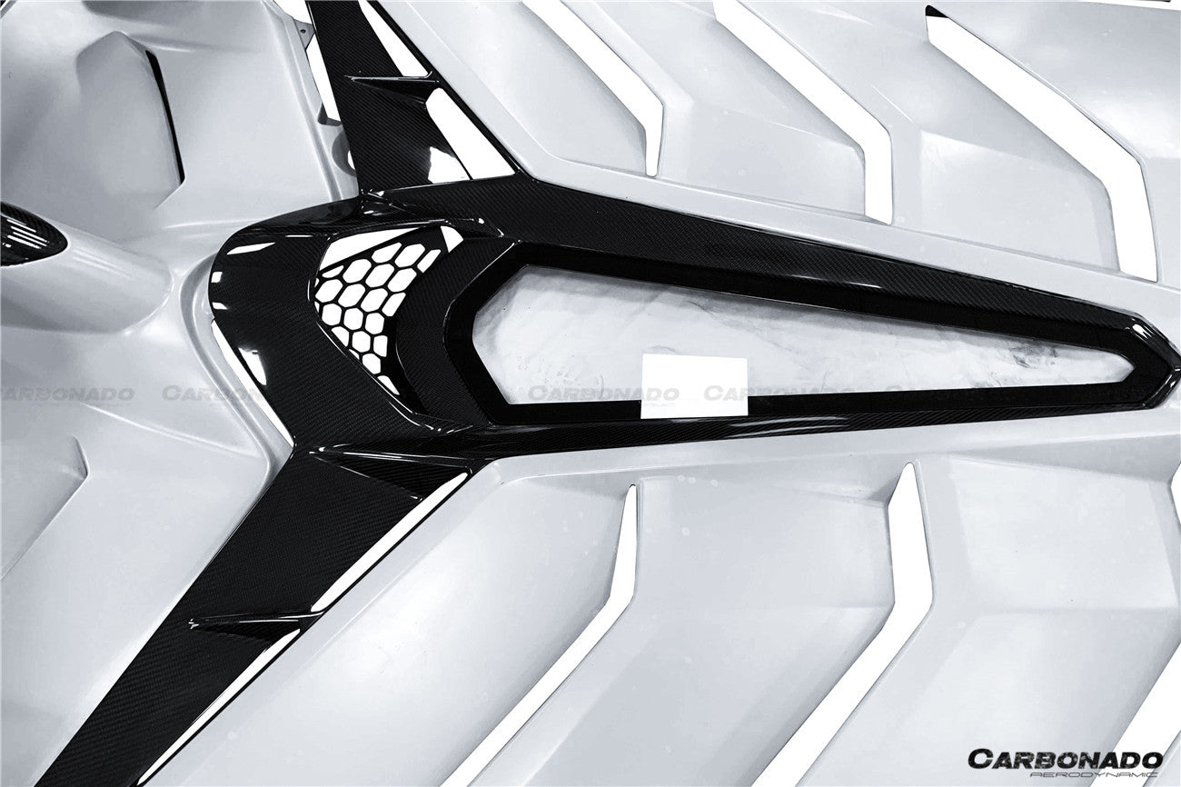 2011-2021 Lamborghini Aventador LP700 LP740 LP750 Coupe/Roadster SVJ Style Part DRY Carbon Fiber Engine Hood And Wing - Carbonado