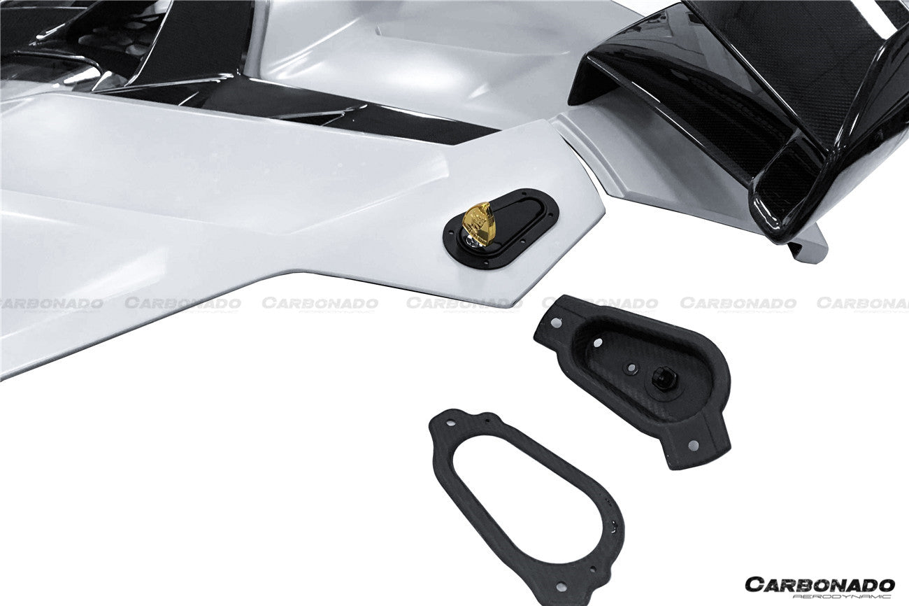 2011-2021 Lamborghini Aventador LP700 LP740 LP750 Coupe/Roadster SVJ Style Part DRY Carbon Fiber Engine Hood And Wing - Carbonado