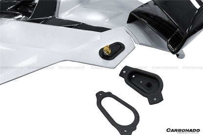 2011-2021 Lamborghini Aventador LP700 LP740 LP750 Coupe/Roadster SVJ Style Part DRY Carbon Fiber Engine Hood And Wing - Carbonado