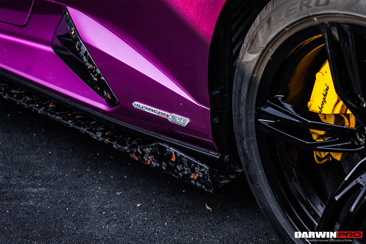 2019-2022 Lamborghini Huracan EVO OD Style Dry Carbon Side Skirts - DarwinPRO Aerodynamics