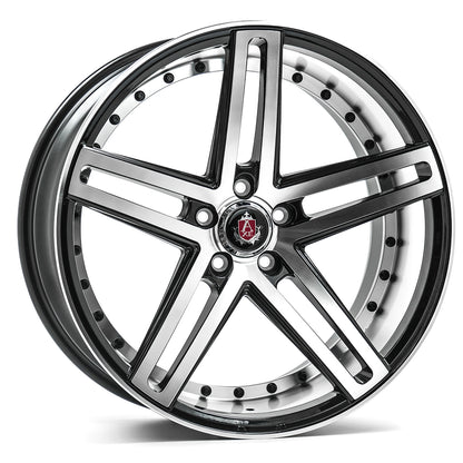 AXE WHEELS EX20 BLACK AND POLISHED FACE 22x9 ET20,25,32,35 5x130 (Square Set of 4)