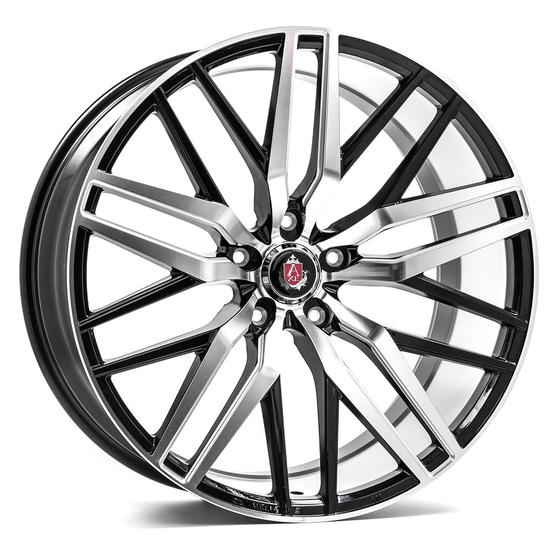 AXE WHEELS EX30 BLACK AND POLISHED FACE 22x10.5 ET38 5x110 (Square Set of 4)