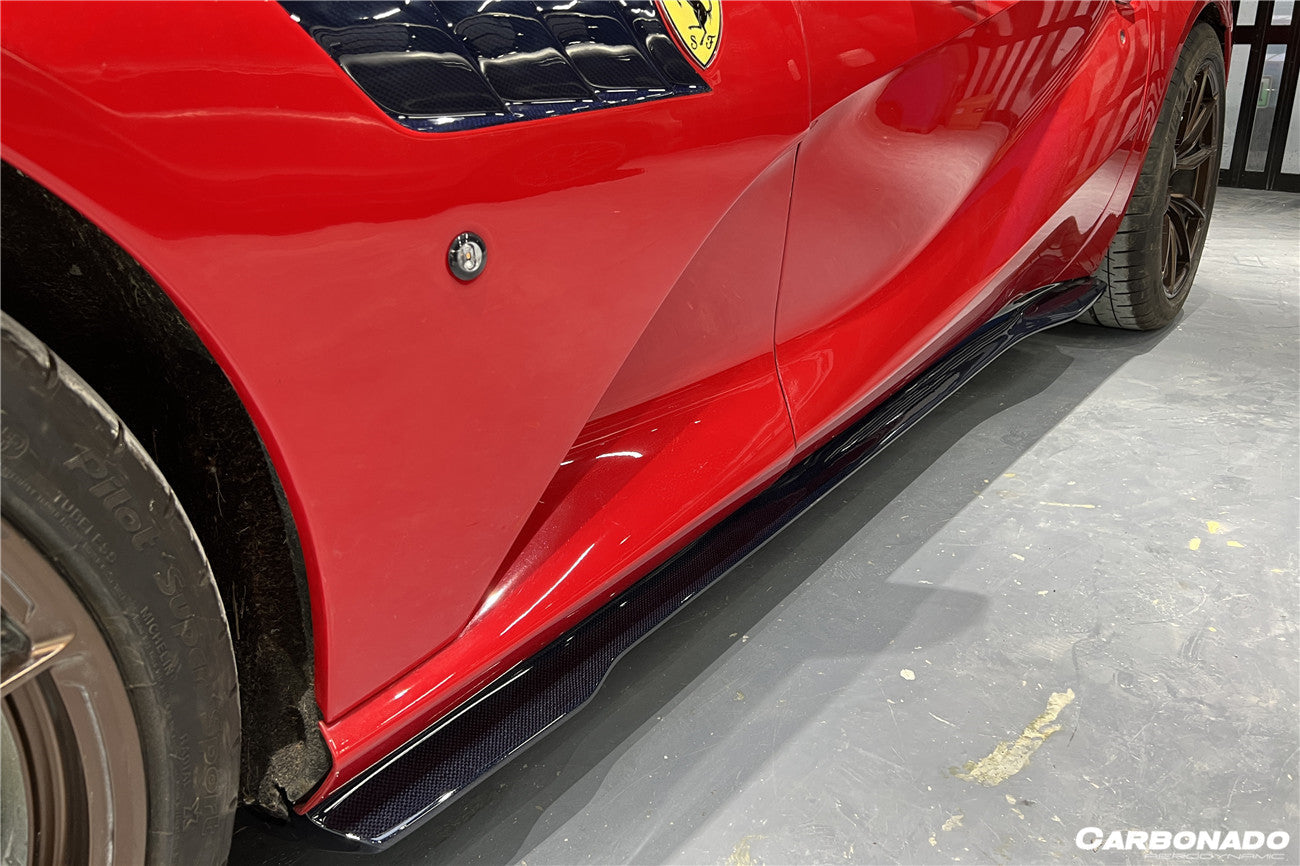 2018-UP Ferrari 812 Superfast /GTS MSY Style Side Skirts - Carbonado
