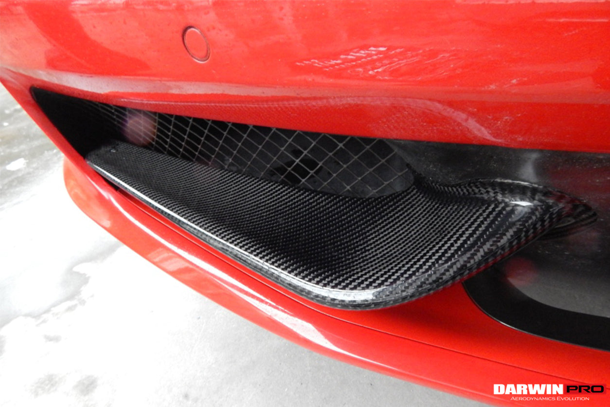 2010-2015 Ferrari 458 Coupe/Spyder Carbon Fiber Front Canards - DarwinPRO Aerodynamics
