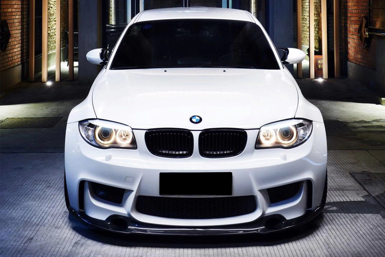 2011-2012 BMW 1M RZS Style Carbon Fiber Front Lip - Carbonado