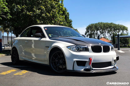 2011-2012 BMW 1M RZS Style Carbon Fiber Front Lip - Carbonado