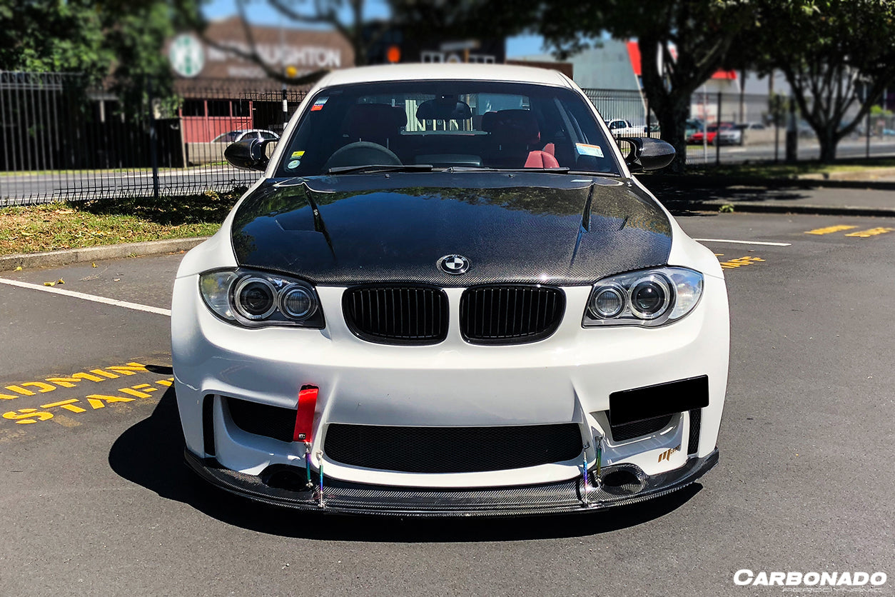 2011-2012 BMW 1M RZS Style Carbon Fiber Front Lip - Carbonado