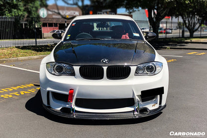 2011-2012 BMW 1M RZS Style Carbon Fiber Front Lip - Carbonado