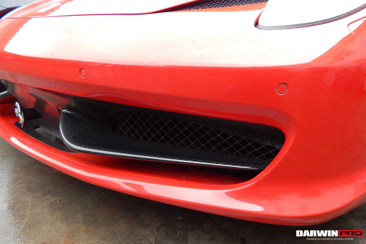 2010-2015 Ferrari 458 Coupe/Spyder Carbon Fiber Front Canards - DarwinPRO Aerodynamics