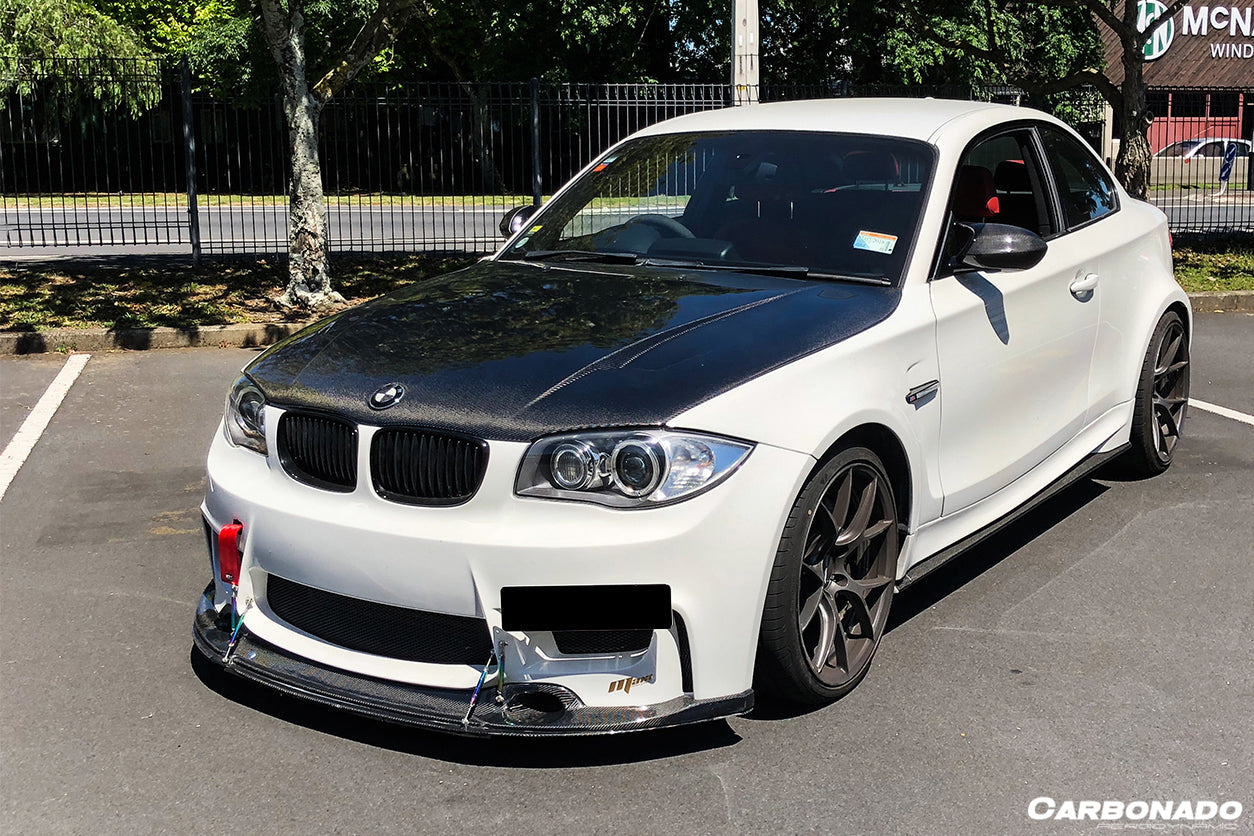2011-2012 BMW 1M RZS Style Carbon Fiber Front Lip - Carbonado
