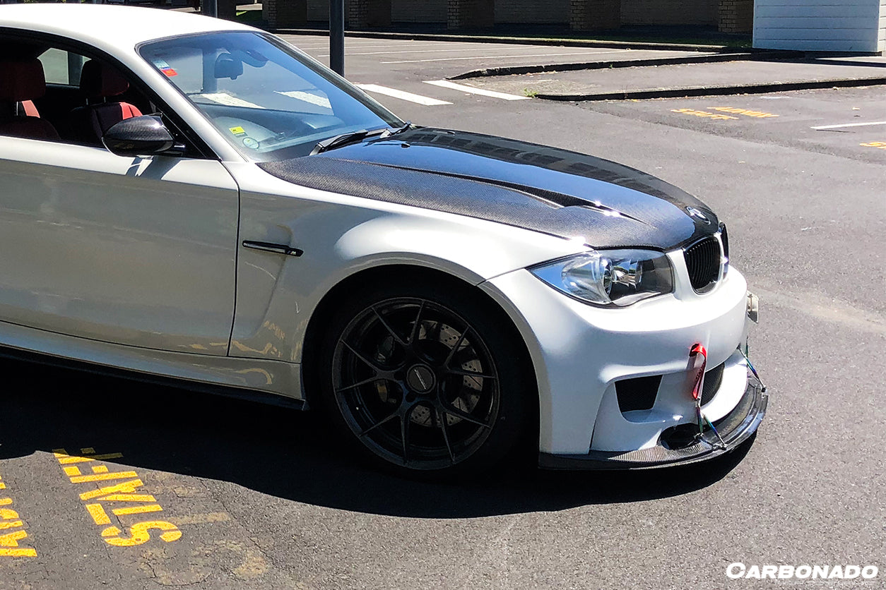 2011-2012 BMW 1M RZS Style Carbon Fiber Front Lip - Carbonado