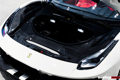 2015-2020 Ferrari 488 GTB/Spyder Pista Style Front Bumper Set W/Hood - DarwinPRO Aerodynamics