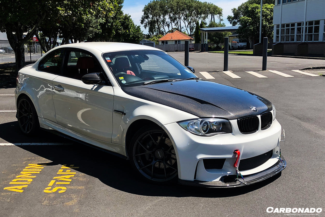 2011-2012 BMW 1M RZS Style Carbon Fiber Front Lip - Carbonado