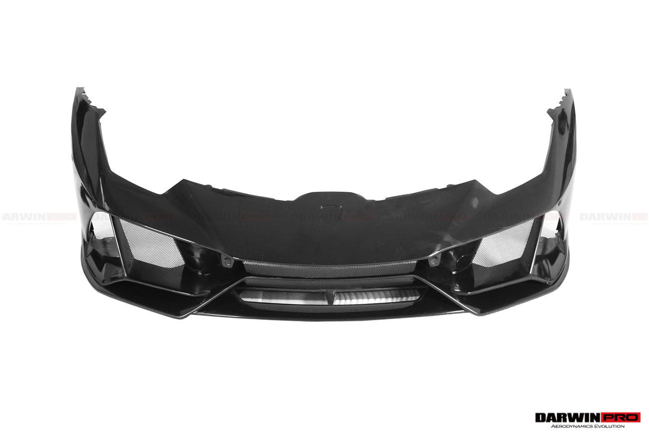 2015-2022 Lamborghini Huracan LP610/LP580/EVO EVO-4WD Style Partial Carbon Front Bumper - DarwinPRO Aerodynamics