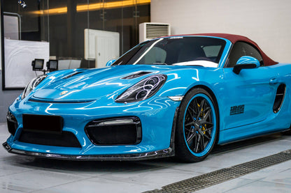 2012-2016 Porsche 981 Boxster/Cayman GT4 Style Front Bumper - Carbonado