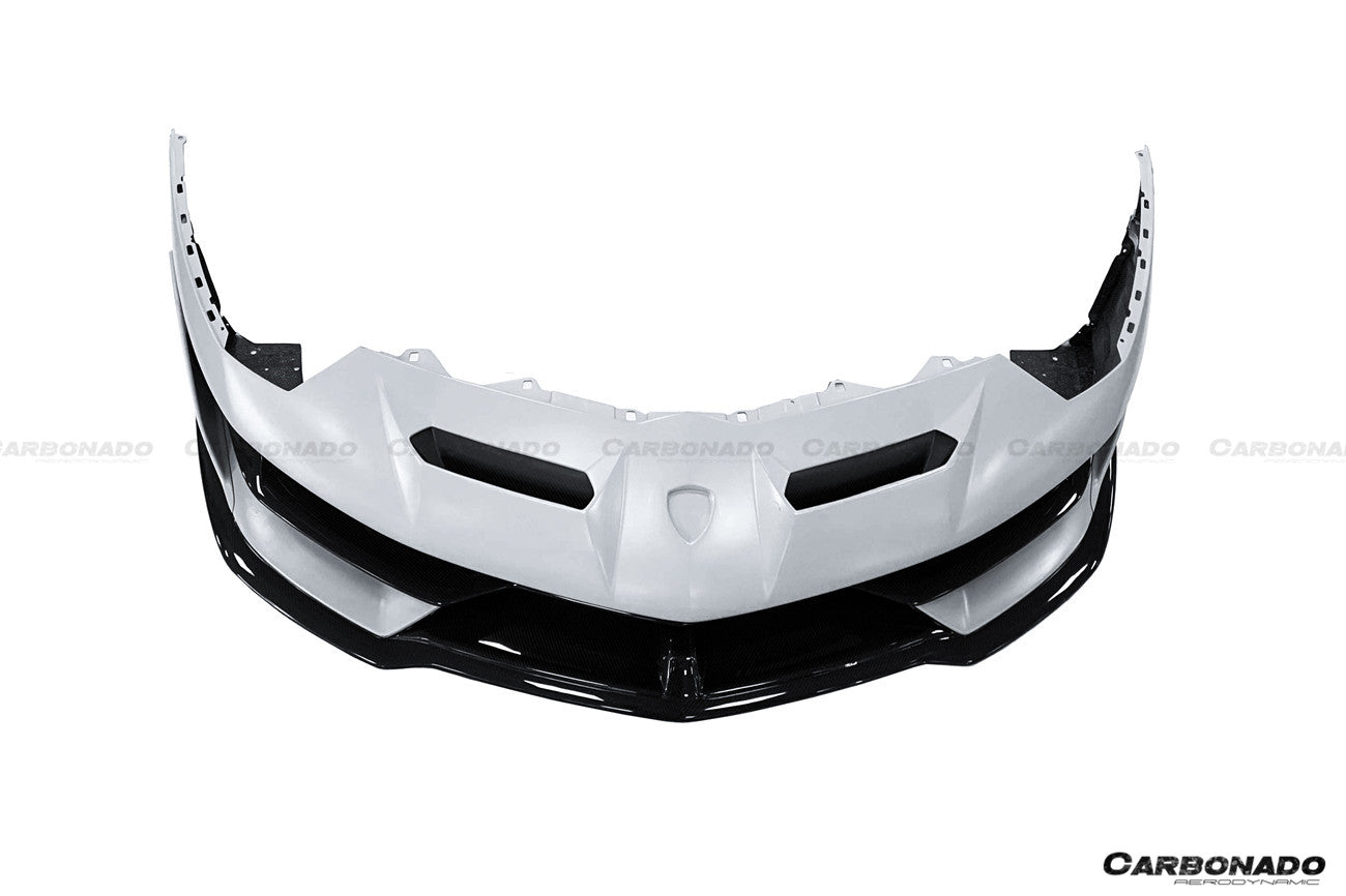2011-2021 Lamborghini Aventador LP700 LP740 LP750 Coupe/Roadster SVJ Style Part Dry Carbon Fiber Front Bumper - Carbonado
