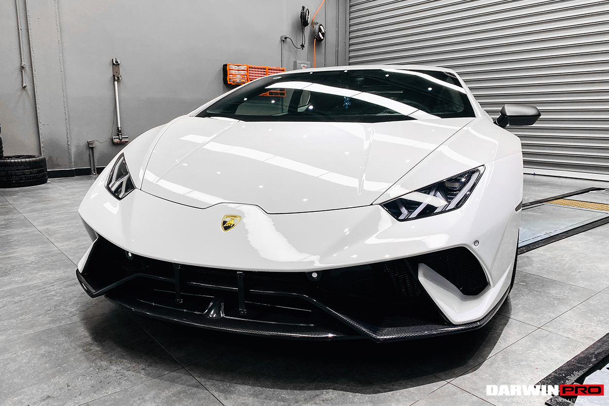 2015-2020 Lamborghini Huracan LP610/LP580/EVO Performante Style Partial Carbon Front Bumper - DarwinPRO Aerodynamics