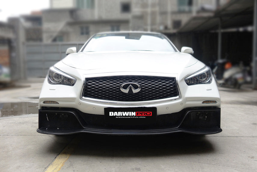 Darwinpro 2014-2022 Infiniti Q50 Sedan EAU ROUGE Style Front Bumper - DarwinPRO Aerodynamics